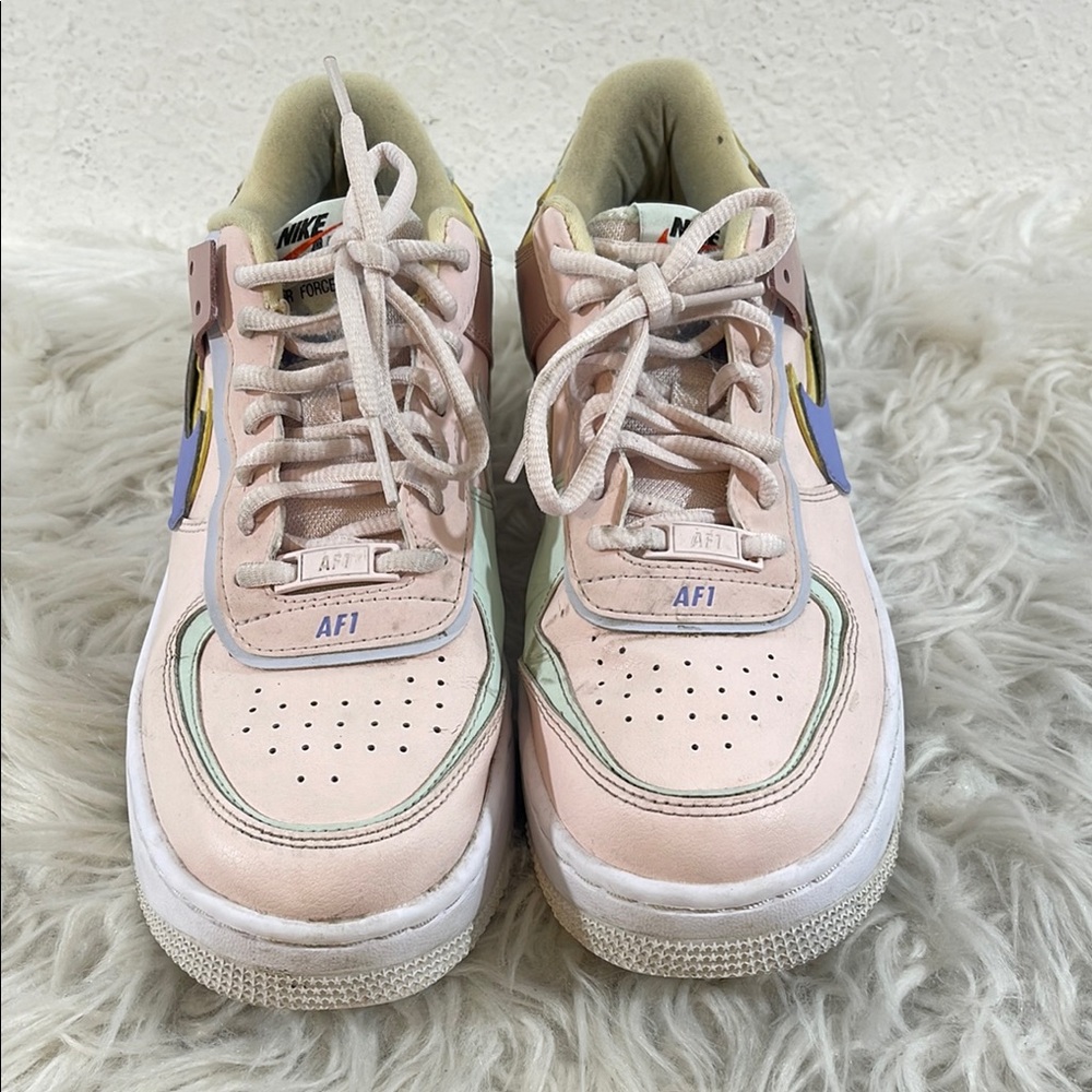 Nike Womens Air Force 1 Shadow Shoes CI0919-600 Size 8 Light Soft Pink Sneakers - Picture 2 of 12